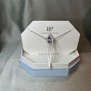 Elegant Silver Necklace with Purple Accents